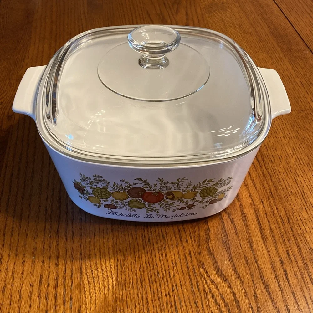 Corning Ware Spice of Life L’Echalote La Marjolaine 3 Qt. A-3-B Casserole Dish